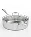Martha Stewart Collection Tri-Ply Covered Deep Sauté Pan, 12"