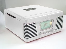 Childrens Toyshop  Electronics : RX-1 WHITE COLOUR - Nostalgic Music System Record Deck Turntable & radio - by Digitel Technology Ltd