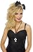 80s Satin Bow Headband (black) Adult Halloween Costume Accessory