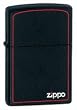 MATTE BLACK ZIPPO LIGHTER WITH RED BORDER