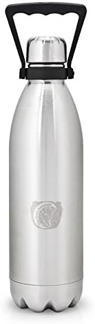 Stainless Steel Insulated Reusable Bottle - 1000ml ( 34 oz.) - Silver
