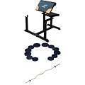 GAT SLIM Kraft Curl-Station - Bizepscurls �bungsbank + Curlstange - SZ Hantel + 50kg Hantel Gewichte