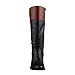 REFRESH ALTO-03 Women's Low Heel Side Zip Knee High Simple Comfort Riding Boot