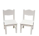 Set of 2 Kid's Chairs in Soft White Finish