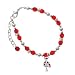 Paint Palette Red Czech Glass Beaded Charm Bracelet [Jewelry]