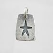Small Oxidized Star Charm or Pendant in Sterling Silver, #9214