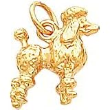14k gold poodle charm