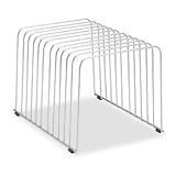 Wire Desktop File Organizer with 11 Sections, 9x11-3/8x8, Silver FEL72012