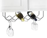 Under Cabinet Wine and Stemware Rack (Chrome) (6 1/4