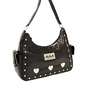 Celeritas Sports; Black Western Style Leather Trim Purse item number 560489