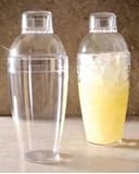 Plastic Cocktail Shaker, 14oz Clear 3 Piece set