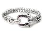 AMETHYST Horseshoe Sterling Silver WHEAT Chain Bracelet