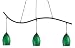 Z-Lite 131-3SB-GREEN 48-Inch 3-Light Billiard / Island Fixture with Glass Shades Z-Lite 131-3SB-GREEN 48-Inch 3-Light Billiard / Island Fixture with Glass Shades