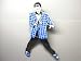 ELVIS PRESLEY Blue Pendulum / Swinging Legs Clock *NEW*