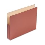 1in Expansion File Pockets, Straight Cut, MLA/Redrope, Ltr, Red, 50/box