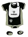Oakland Raiders Two Color Creeper with Bib and Booties