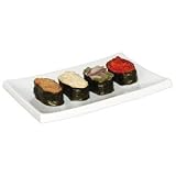 Porcelain Whiteware Crockery Set - Sushi Plate White - 200x138x33mm (Box 6)