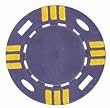 Real Clay 12 Striped Tri Color Poker Chips, 25 14 gram PURPLE Poker Chips