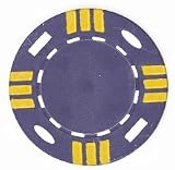 Real Clay 12 Striped Tri Color Poker Chips, 25 14 gram PURPLE Poker Chips
