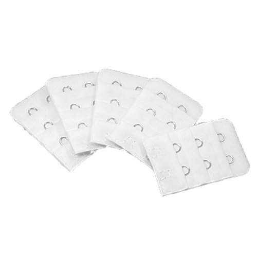 Removable 5 Pcs White Bra Extenders 2x3 Hooks Strap New