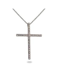 Sterling Silver Diamond Cubic Zirconia Cross