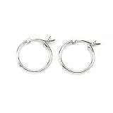 Barse Sterling Silver Click Hoop Earring, 2.0cm