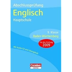 Abschlusspr�fungen - Cornelsen Scriptor - Englisch - Hauptschule Baden-W�rttemberg: 9. Schuljahr - Arbeitsheft mit separatem L�sungsheft (24 S.) und H�r-CD