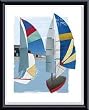 Art Poster Metal Framed Print - Summer Sail I - Artist: Kate Rowley- Poster Size: 11 X 14