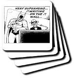 Londons Times Funny Music Cartoons - Batman And Stevie Wonder Duet, Very Superhero - Coasters