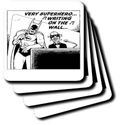  Batman And Stevie Wonder Duet, Very Superhero - Set Of 4 Coasters - Soft