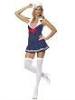 Sexy Sailor Uniform Blue Halter Dress Miltary Uniform Theatre Costumes Navy