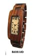Tense Wood Watch - Mens Solid Sandalwood Two Tone Rectagular Watch G8221SD