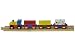 Wooden Train Railway System - Wooden Cereal Train & Carriages (Compatible with leading wooden rail systems) - Wooden Toy