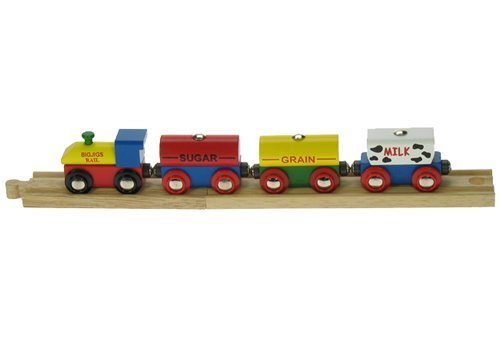 Buy Wooden Train Railway System - Wooden Cereal Train & Carriages (Compatible with leading wooden rail systems) - Wooden Toy online at Discounted New and Used prices. Delivered to your door with Childrens Toyshop.com