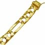 14Kt Yellow Gold Figaro Link Men's Bracelet