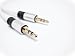 CITI - Premium 3.5mm Car Stereo Auxiliary Male to Male (Aux-in) Input Cable (6ft.) Flexible White, Mesh Cable [Tangle Free]