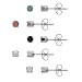 Sterling Silver 3mm Round Genuine Ruby, Emerald, Sapphire, Opal, Pearl Stud Earring Set