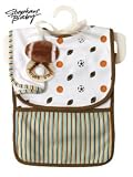 Baby Football Gift Set - Bib, Burp Cloth, Rattle, & Wash Cloth