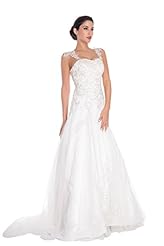 Applique Lace Bodycon Dress/Wedding Dress  with a Chapel Train 