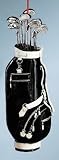 5 Black Golf Bag & Clubs Christmas Ornament
