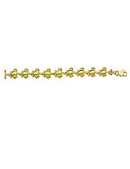14kt Yellow Gold Turtle Bracelet 7.25 inch