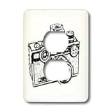 KIKE CALVO vintage camera collection - Vintage Classical 35 mm Camera - Light Switch Covers - 2 plug outlet cover KIKE CALVO vintage camera collection - Vintage Classical 35 mm Camera - Light Switch Covers - 2 plug outlet cover