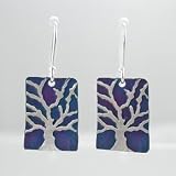 Sterling Silver and Patina Tree of Life Earrings, #9148