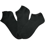 BLACK 3 PACK WOMENS ANKLE PED SOCKS