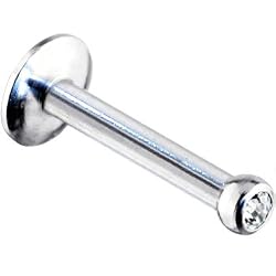 16 Gauge Steel Crystalline Gem Push-In Monroe Ring - 3/8