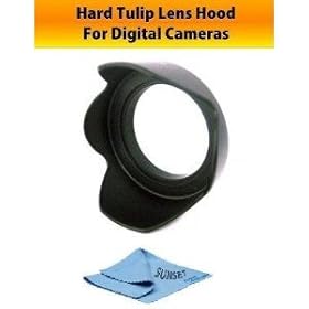58mm Hard Tulip Lens hood for Canon EOS Rebel XTi XSi XS 450D 400D by Digital
