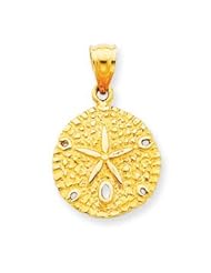 14k Gold Sand Dollar Pendant