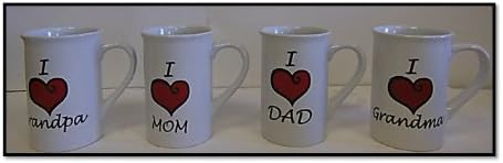 Stoneware Mug ~ 12 Ounce "I Love......." (I Love Dad)