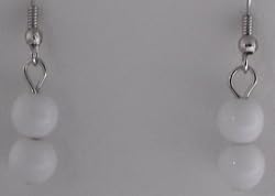 White Globes Earrings