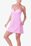 Cotton Lace Sleep Chemise, Pink S